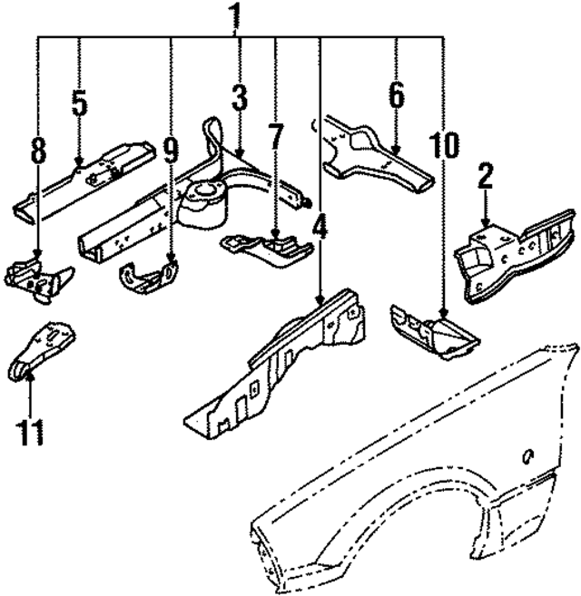 NAY254200 - : Apron Assembly - Driver's Side (LH) for Mazda Image