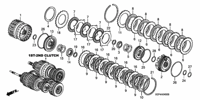 AT Clutch (1st-2nd) (-'06) for 2006 Acura TL #0