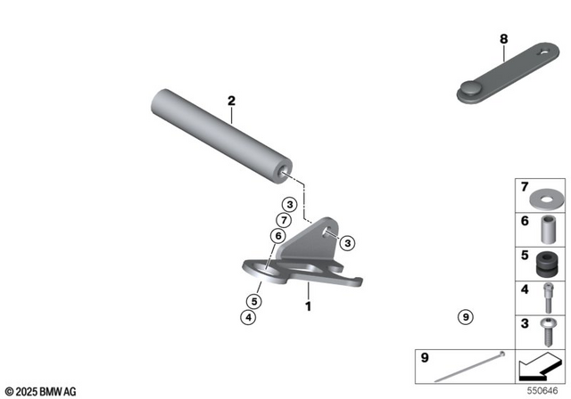 46627692608 - Audio, Navigation, Information Systems: Oval-Head Screw with Anti-Rotation Lock - M5X20 for BMW-Motorrad Image
