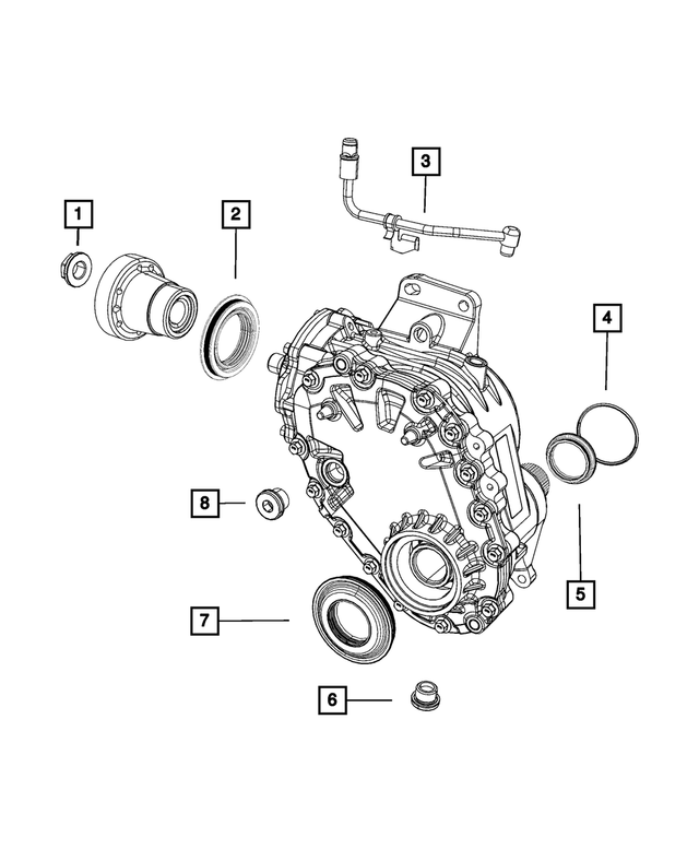 5134910AA - Power Transfer Unit AWD: Flange Nut for Mopar Image