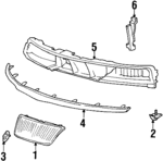 F3LY8200A - Body: Grille for Lincoln: Mark VIII Image