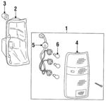 8156060241 - Electrical: Tail Lamp Assembly for Lexus: LX450 Image