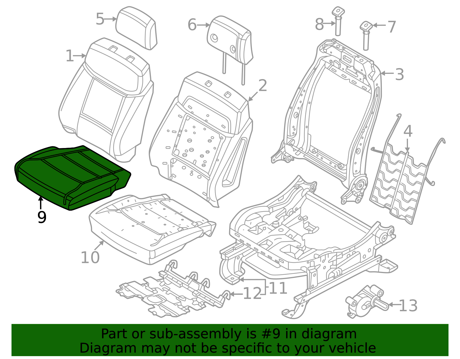 Genuine OEM Ford Part Cover Assembly Seat Cushion SL3Z 1562901 AA genuine-oem-ford-part-cover-assembly-seat-cushion-sl3z-1562901-aa
