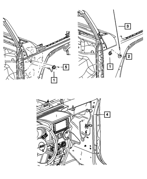 Radio, Antenna, Speakers, DVD, and Video systems for 2012 Jeep Wrangler #2