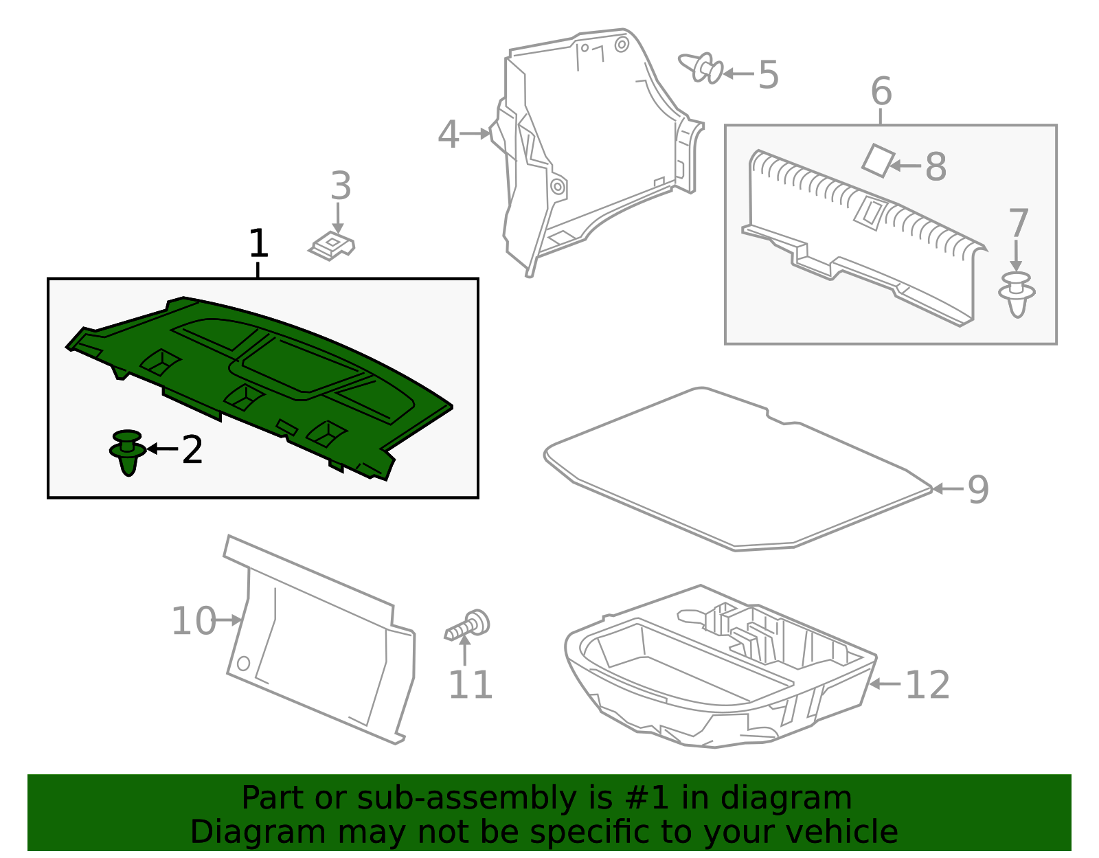 84505-TX6-A01ZA - High-Quality Pkg Tray Trim for 2013 Acura ILX ...