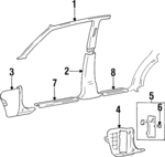 8588534000FG - : Rear Sill Plate for Hyundai Image