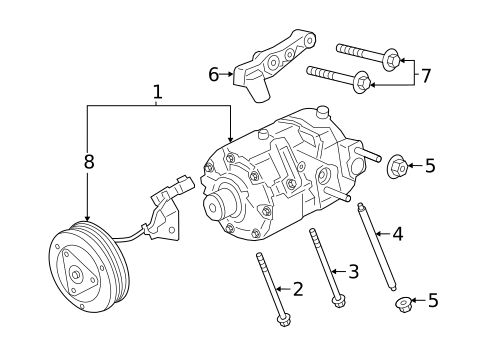 A/C Clutch & Compressor for 2022 Ford Escape #0