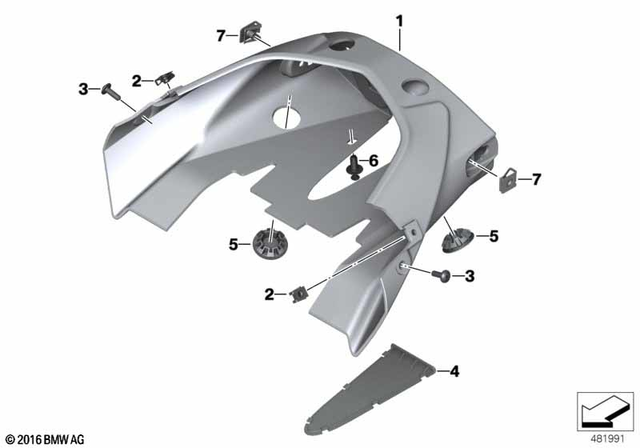 46627680255 - Frame and Mounting Parts: Tail Trim -  for BMW-Motorrad Image
