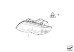 63117166806 - : Bi-Xenon Headlight, Right for BMW Image