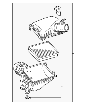 17700F4010 - : Air Cleaner Assembly for Toyota Image