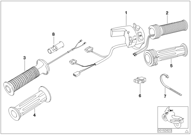 61312306232 - Steering: Handle Right for BMW-Motorrad Image