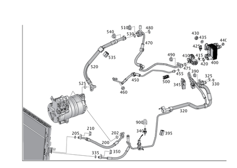 Refrigerant Line Routing for 2018 Mercedes-Benz GLE550e #0