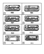 5091609AD - : AM/FM/Cassette With CD Radio for Chrysler: PT Cruiser, Sebring | Dodge: Dakota, Neon, Ram 1500, Ram 2500, Ram 3500, Stratus | Jeep: Liberty Image