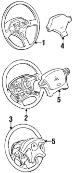 MR703937 - Body: Steering Wheel for Mitsubishi: Montero Image