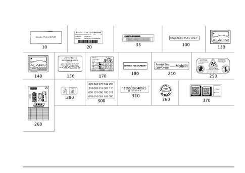 Type Plate, Guide Signs for 2003 Mercedes-Benz CL500 #2