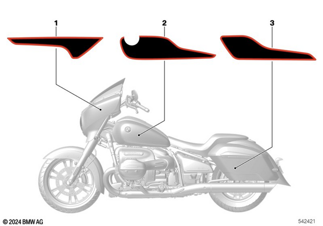 51145B476E7 - Body Equipment: Decor for Side Trim Panel, Left -  for BMW-Motorrad Image