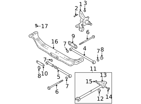 Rear Suspension for 2017 Hyundai Santa Fe #4