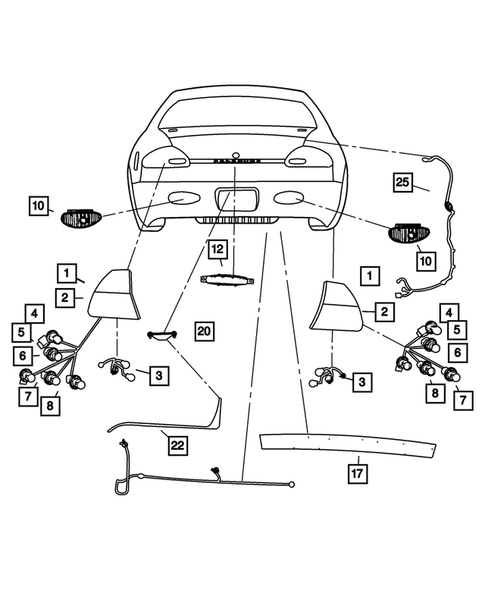 Lamps - Front, Rear and Courtesy for 2001 Dodge Intrepid #0
