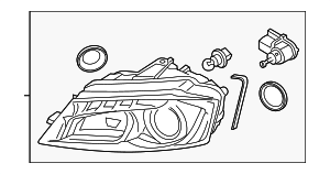 8P0941029BJ - : Composite Headlamp for Audi: A3, A3 Quattro Image