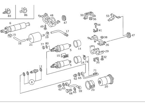 Fuel Pump Package for 1993 Mercedes-Benz 500SEL #1