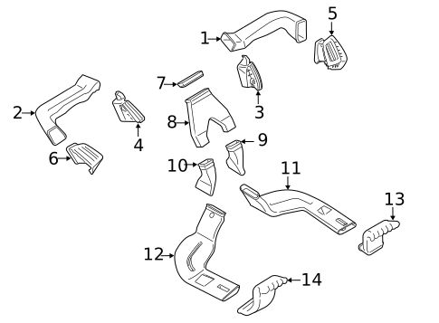 Ducts for 2021 Ford Transit Connect #1