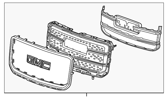 2013-2017 GMC Front Grille 22814533 GM | GMPartsDirect.com