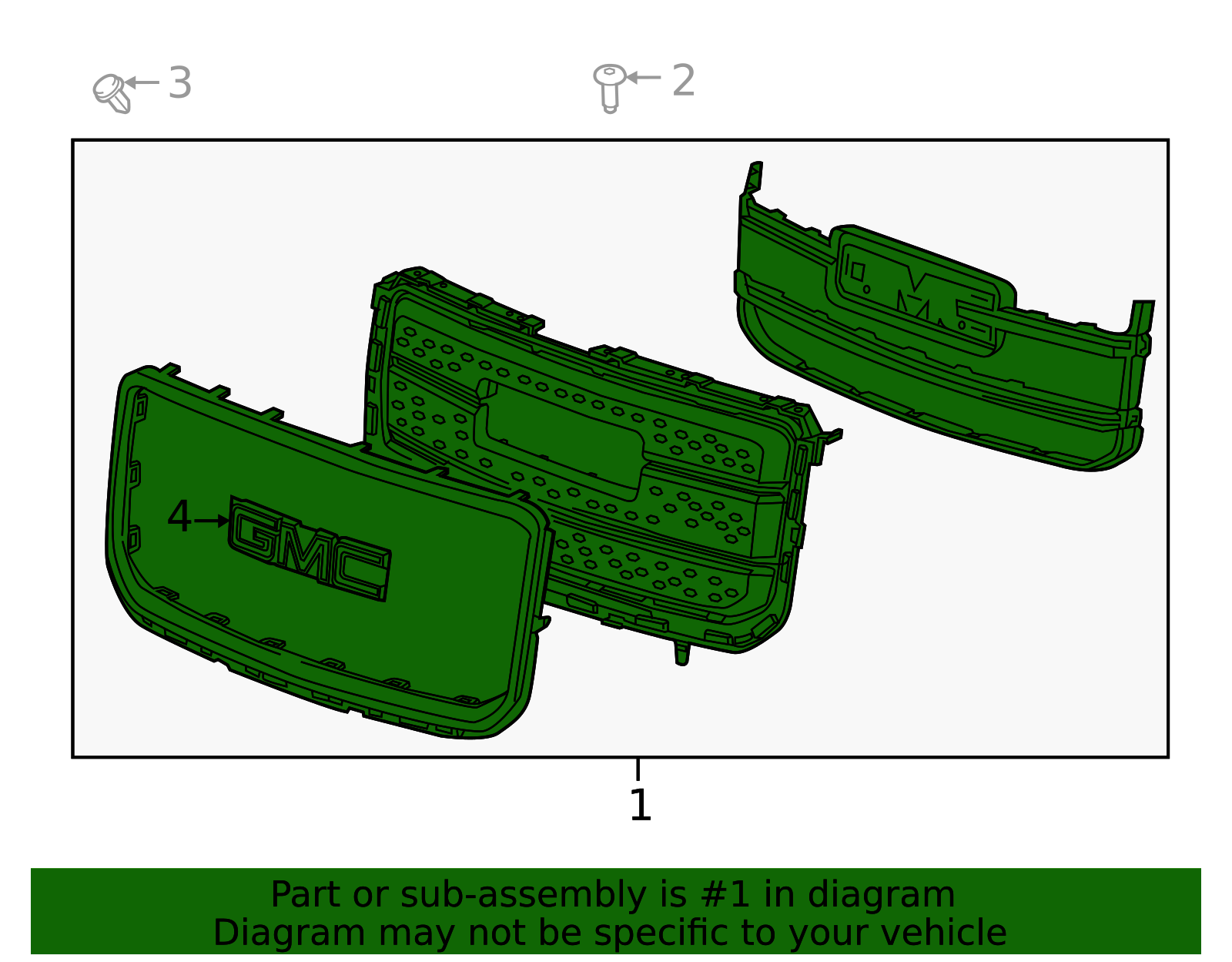 2013-2017 GMC Front Grille 22814533 | TascaParts.com