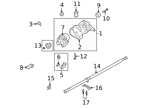 Axle & Differential for 2005 Mercury Montego #0