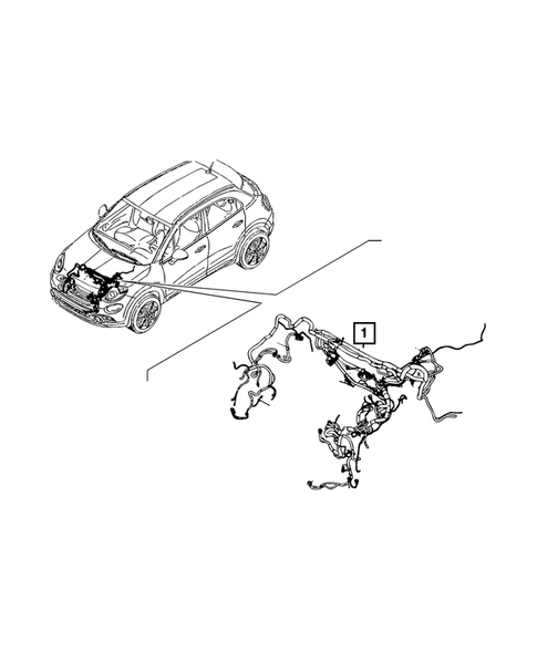 Wiring, Headlamp to Dash for 2022 Fiat 500X #0