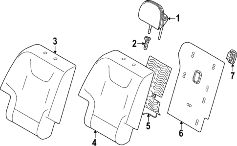 Rear Seat Components for 2025 Kia EV6 #3