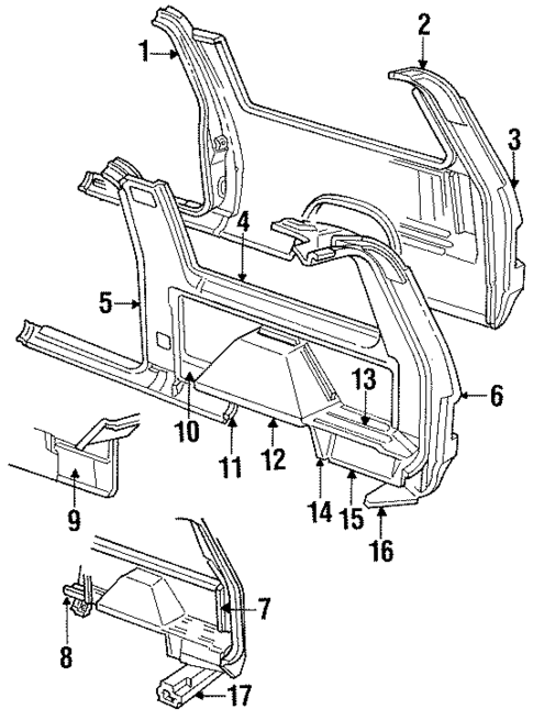 Inner Structure & Rails for 1987 Dodge Ramcharger #0