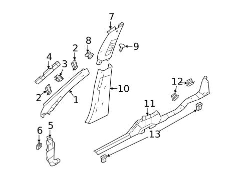 Interior Trim - Pillars for 2008 Ford Taurus #0