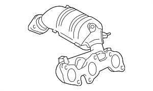 171400P090 - Exhaust: Catalytic Converter with Integrated Exhaust Manifold (Right) for Toyota: Sienna Image