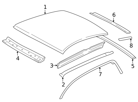 Exterior Trim - Roof for 2002 Pontiac Sunfire #0