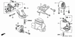 50821S5AA07 - Body/Air Conditioning: RUBBER, ENGINE SIDE MOUNTING (YAMASHITA) for Honda Image