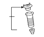 4868030300 - Suspension: Strut Mount for Lexus: GS300, GS350 Image