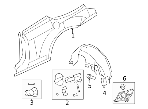 Quarter Panel & Components for 2010 Chrysler Sebring #1