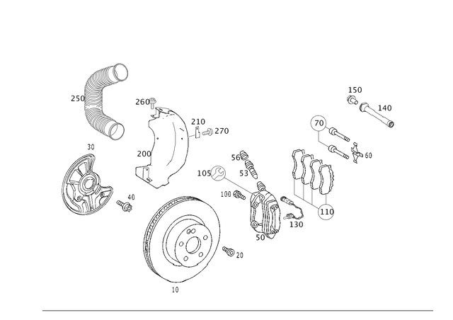 2304210812 - Brakes: Brake Disc for Mercedes-Benz: E320, E500, SL500, SL550 Image image