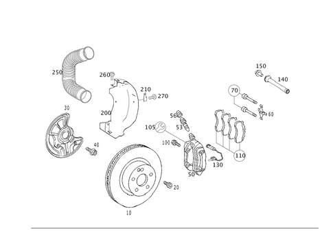 Front Wheel Brake for 1997 Mercedes-Benz SL500 #0