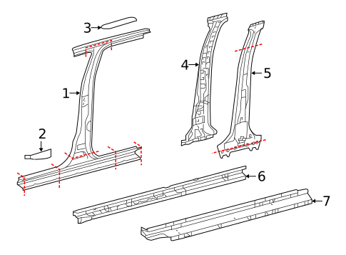 Center Pillar & Rocker for 2020 Toyota Tacoma #0