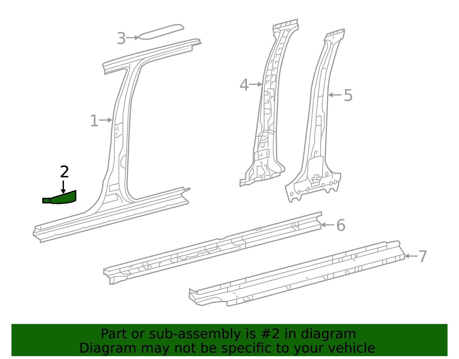 58748-04020 - Center Pillar & Rocker Protector 2016-2023 Toyota Tacoma ...