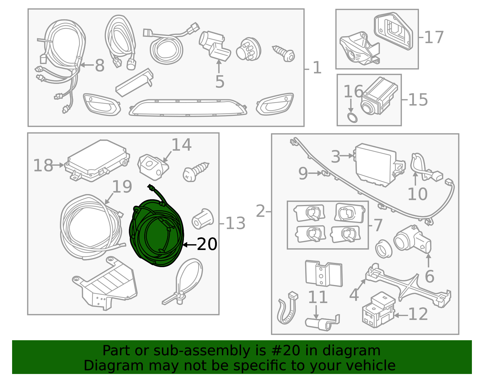 2010-2018 Volvo Park Assist Camera Wiring Harness 31414655 | OEM Parts ...