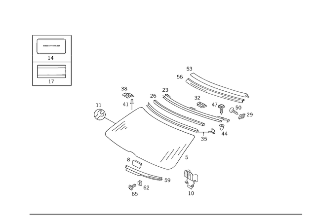 129671051064 - Windows: Windshield for Mercedes-Benz Image image