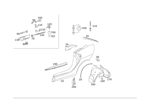Rear Fender for 2009 Mercedes-Benz SLR McLaren #0