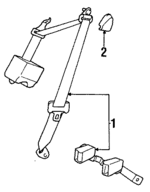 MR177976 - Electrical: Belt &amp; Retractor for Mitsubishi Image