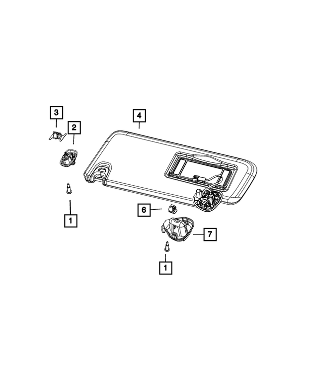 1VF23DX9AC - : Visor, Left for Mopar Image