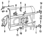 E7TZ1479A - Body: Lower Hinge for Ford Image