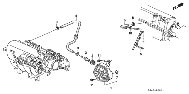 Breather Chamber (2) for 1997 Honda Civic #0