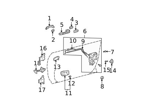 Rear Door for 2002 Toyota Camry #0