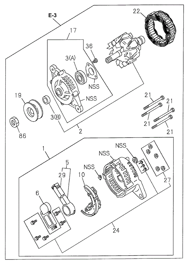 Generator Components for 1998 Honda Passport #0
